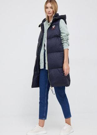 Синяя пуховая жилетка tommy hilfiger s l оригинал
