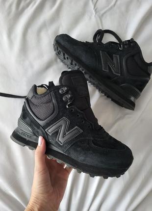 New balance 574 winter black4 фото