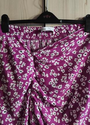 Bershka юбка миди в цветочный принт l7 фото