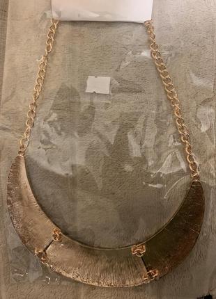 Прикраса на шию намисто кольє воріт золото чорний метал3 фото