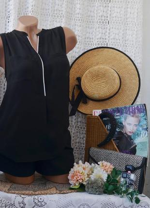 40/м-l фирменная женская супер модная базовая шифоновая майка топ orsay1 фото