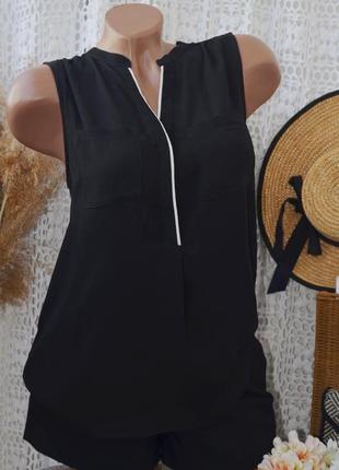 40/м-l фирменная женская супер модная базовая шифоновая майка топ orsay4 фото