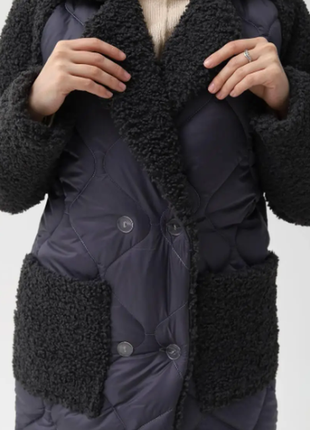 Куртка зимняя женская плащевка, баранчик 3 цвета 42-44 46-48 50-52 rin1555-5380sве9 фото