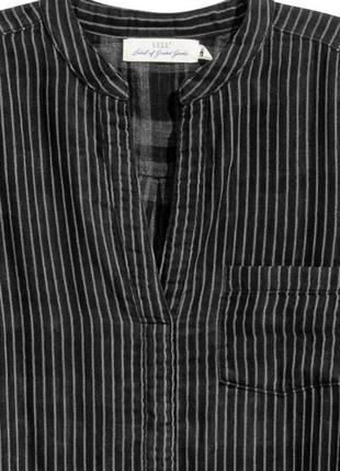 Черная в полоску рубашка / туника от h&amp;m2 фото