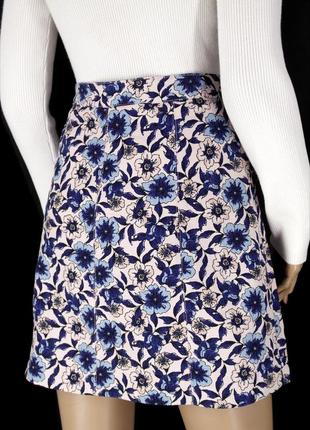 Брендовая хлопковая юбка "h&m" в цветочный принт. размер eur42.3 фото
