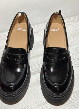 Boss carol - кожаные мокасины туфли ботинки лоферы1 фото