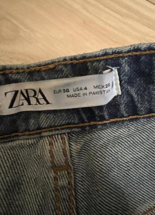 Джинсы 👖 женские zara стильные модные классные плотный джинс не стрейч5 фото