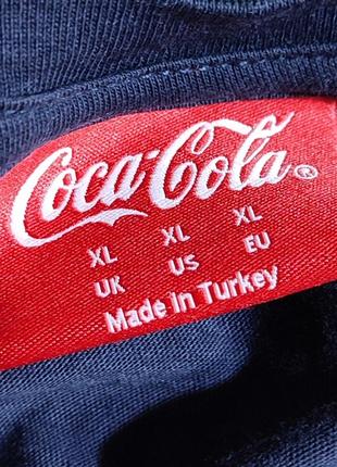 Мужская синяя футболка f&f coca cola, размер xl4 фото