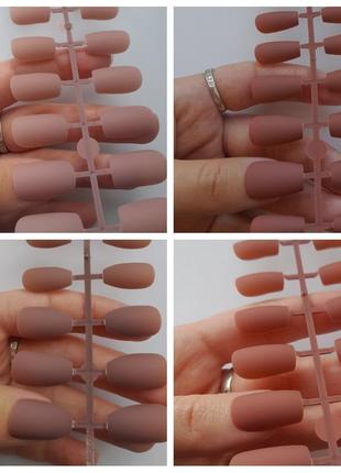 Накладные ногти разные набор 24 штуки матовые глянцевые7 фото