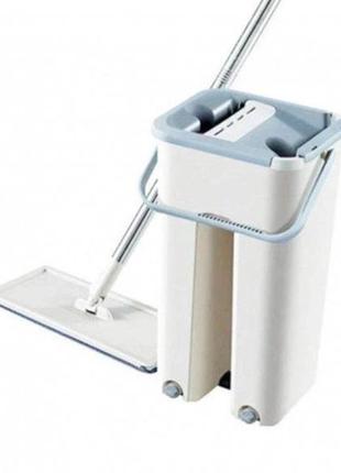 Швабра - лентяйка с ведром и автоматическим отжимом 2 в 1 hand free cleaning mop yt-200 5 л. цвет: белый9 фото