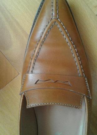 Немецкие удобнейшие кожаные оригинальные лоферы/туфли unutzer 37,5 разм.3 фото