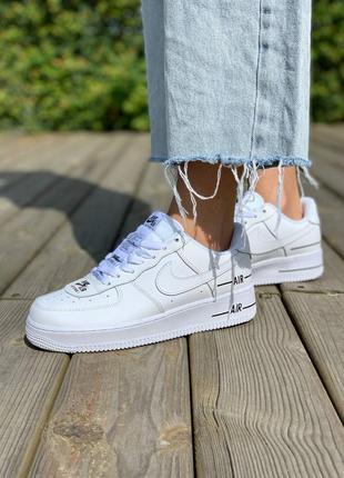Кроссовки nike air force 1 low double air «white black’3 фото