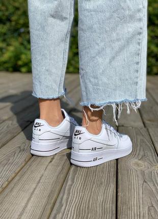 Кроссовки nike air force 1 low double air «white black’8 фото
