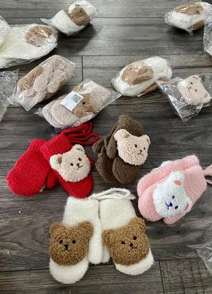Царапки для деток теплые с шнурком, мешки очень милые теплые и мягкие 1-3 года1 фото