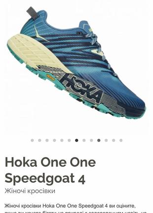 Беговые кроссовки hoka one one speedgoat 4