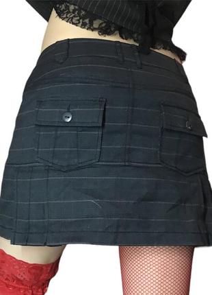 Edc by espirit rock grunge mini skirt мини юбка2 фото