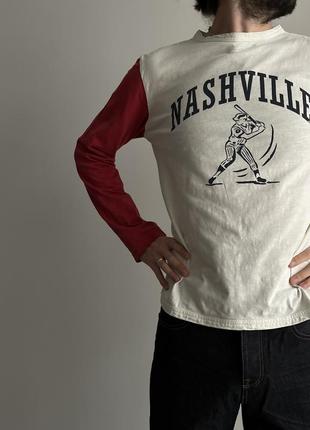 Hm nashville longsleeve лонг кофта реглан світшот оригінал новий цікавий контрастний стильний