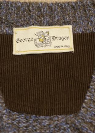 Очень теплый полушерстяной меланжевый пуловер george dragon  шотландия xxl2 фото