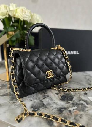 Премиальная кожаная сумка в стиле chanel