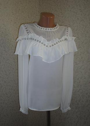 Біла блуза river island р. 8 (ог 92, рук.65, дл.70)