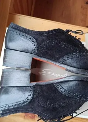 Туфли на натуральном меху santoni, оригинал итальялия