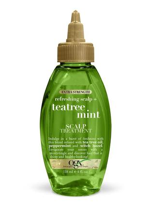 Увлажняющая сыворотка для кожи головы strength tea tree mint scalp treatment ogx usa