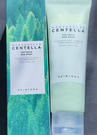 Пінка для вмивання skin 1004 madagascar centella tea-trica bha foam.