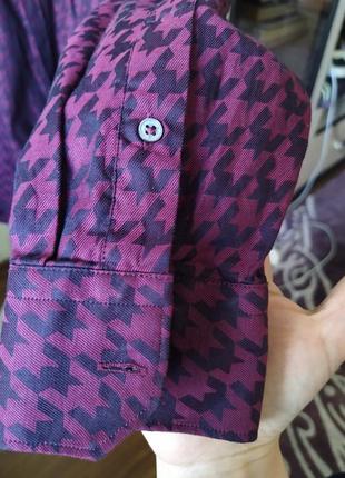 Рубашка мужская в гусиную лапку ted baker,m-ка4 фото