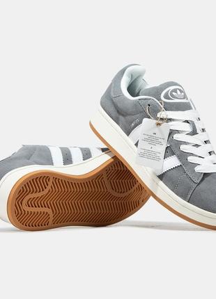 Мужские кроссовки adidas campus grey white 40-41-42-43-44-45