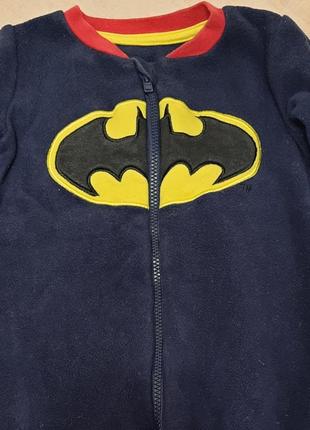 Флисовый человечек batman бэтмен флис теплый слип поддева3 фото