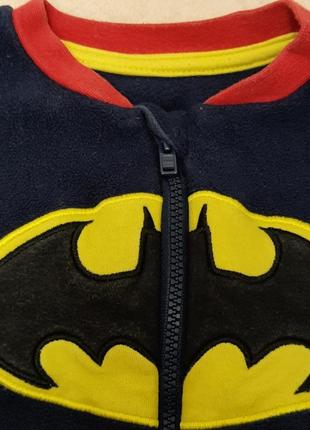 Флисовый человечек batman бэтмен флис теплый слип поддева4 фото