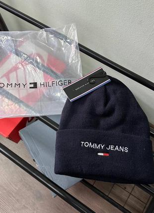 Шапка tommy hilfiger чорна чоловіча / жіноча