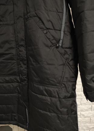 Makron siva 3xl ( 54 р ) большой размер зимняя длинная куртка плащ черная с капюшоном мужская спортивная мужская футбольная3 фото