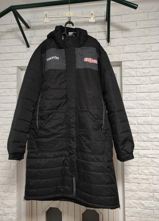 Makron siva 3xl ( 54 р ) большой размер зимняя длинная куртка плащ черная с капюшоном мужская спортивная мужская футбольная2 фото