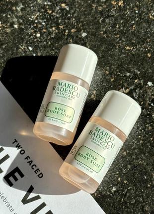 Энергетический гель для душа с розовым маслом mario badescu rose body soap