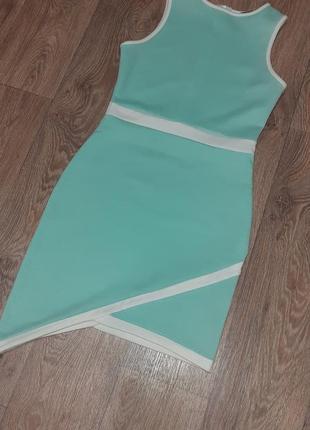 Сукня м'ятного (бірюзового) кольору3 фото