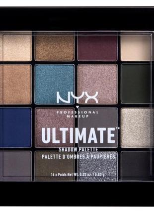 Тени для глаз  nyx professional makeup ultimate shadow palette 10 ash2 фото