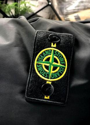 Утепленный анорак stone island черного цвета 48-43.7/420