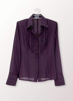 Темно – сливова шифонова блуза
