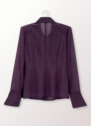 Темно – сливова шифонова блуза, розпродаж !2 фото