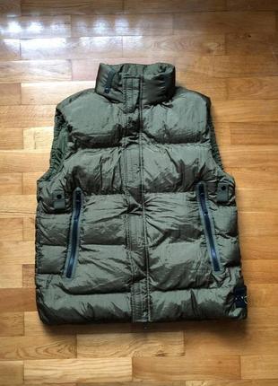 Жилет stone island nylon metal down tc green