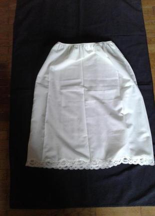 Бледно-желтая нижняя юбка, подъюбник англия батал2 фото