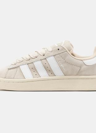 Женские кроссовки adidas campus beige white 36-37-38-39-40