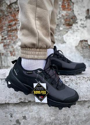Salomon speedcross black gray gore-tex чоловічі кросівки осінь весна