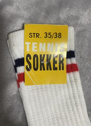 Стильные трендовые носки теннисные для спорта с полосками tennis sokker2 фото