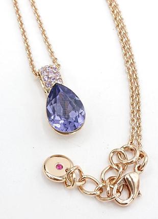 Великолепная подвеска на цепочке с кристаллами swarovski