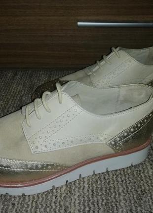 Женские туфли лоферы оксфорды слипоны кожаные размер 36 23,5см