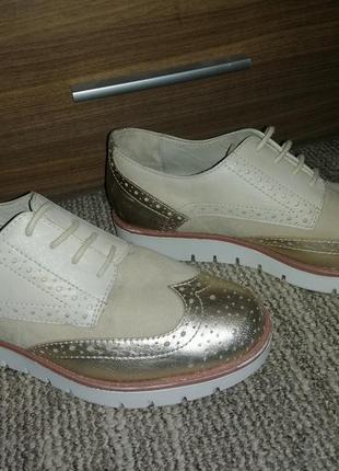 Женские туфли лоферы оксфорды слипоны кожаные размер 36 23,5см