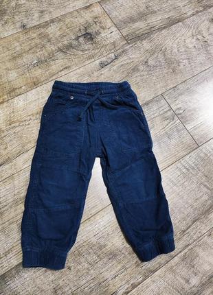 Штаны, брюки, джоггеры вельветовые, h&m, р. 92, 2 года, длинна 49см