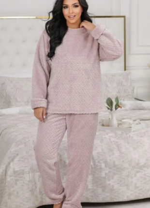 Женская пижама зимняя махровая батал 6 цветов 50-52; 54-58; 60-62 av4653-836ве5 фото